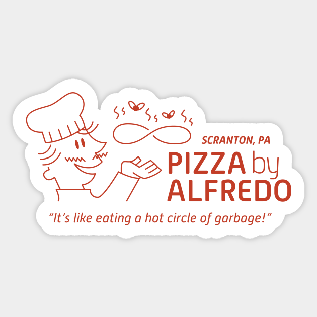 Pizza by Alfredo The Office Sticker TeePublic